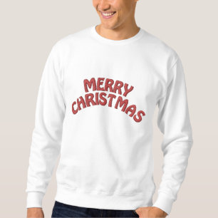 Frohe Weihnachten Männer Besticktes Sweatshirt