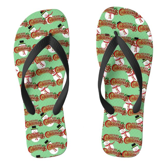 Frohe Weihnachten Männer Flip Flops (Fußbett)