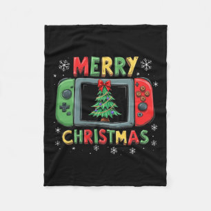 Frohe Weihnachten Männer Jungs Kinder Gaming Gamer Fleecedecke