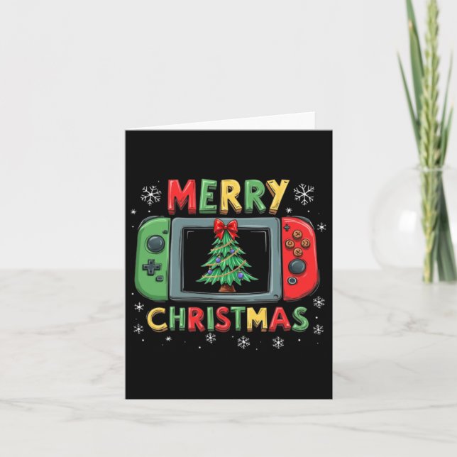Frohe Weihnachten Männer Jungs Kinder Gaming Gamer Karte (Vorderseite)