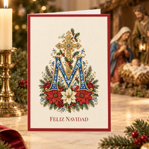 Frohe Weihnachten Marian Monogramm katholische Wei