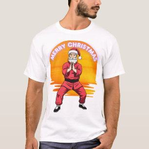 Frohe Weihnachten Martial Arts Santa Kung Fu Wing T-Shirt