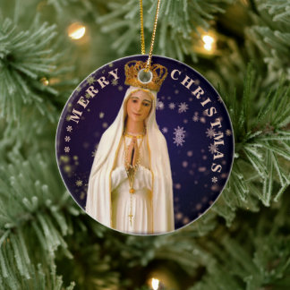 Frohe Weihnachten | Mary Jungfrau | KERAMIK Ornament