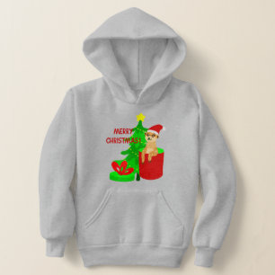 frohe weihnachten meerkat santa lustig hoodie