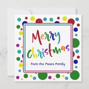 Frohe Weihnachten Mehrfarbige Buchstaben Farbige P