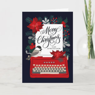 Frohe Weihnachten meine Tochter Antike Schreibma Karte