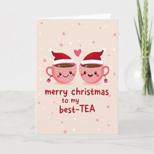 Frohe Weihnachten Meinem Besten Tee Karte