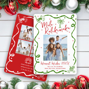 Frohe Weihnachten Mele Kalikimaka 5 Foto Rot Grün 