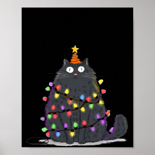 Frohe Weihnachten Meowy Katzen Baumliebhaber Süße Poster