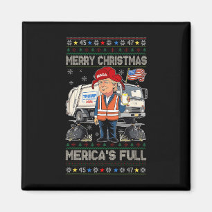 Frohe Weihnachten Mericas volle lustige Trump-Weih Magnet