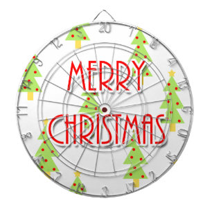 frohe weihnachten mid century modern bäume dartscheibe