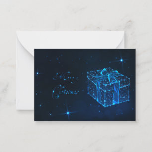 Frohe Weihnachten midnightblauen Sternen und Gesch Mitteilungskarte