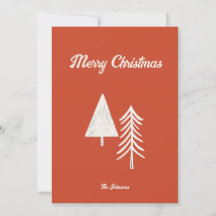 Frohe Weihnachten Minimale Weihnachtsbaum Rot