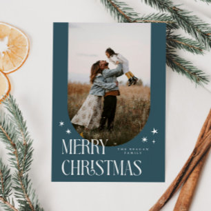 Frohe Weihnachten Minimalistisch Arch Blue