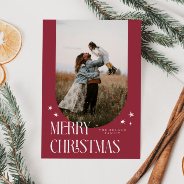 Frohe Weihnachten Minimalistisch Arch Red (Von Creator hochgeladen)