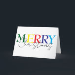 Frohe Weihnachten Minimalistisch farbenfroh einfac Karte<br><div class="desc">Dieses Design kann durch Auswahl der Option Design bearbeiten personalisiert werden. Sie können auch auf andere Gegenstände übertragen. Kontaktieren Sie mich unter colorflowcreations@gmail.com oder nutzen Sie die Chat-Option oben auf der Seite, wenn Sie dieses Design auf einem anderen Produkt haben möchten oder Hilfe benötigen. Sehen Sie mehr von meinen Designs...</div>