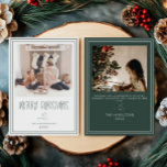 Frohe Weihnachten Minimalistische Weihnachtskarte  Einladung<br><div class="desc">Mit einem modernen minimalistischen Schriftart für frohe Weihnachten in Gold</div>