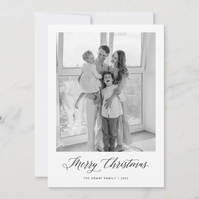 Frohe Weihnachten Minimalistischen Foto Weihnachts (Vorderseite)