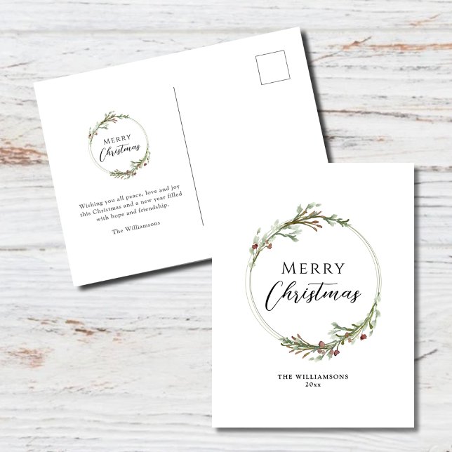 Frohe Weihnachten Minimalistischer Kranz (Von Creator hochgeladen)