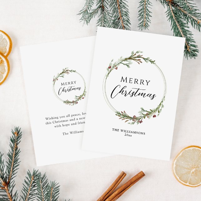 Frohe Weihnachten Minimalistischer Kranz (Von Creator hochgeladen)