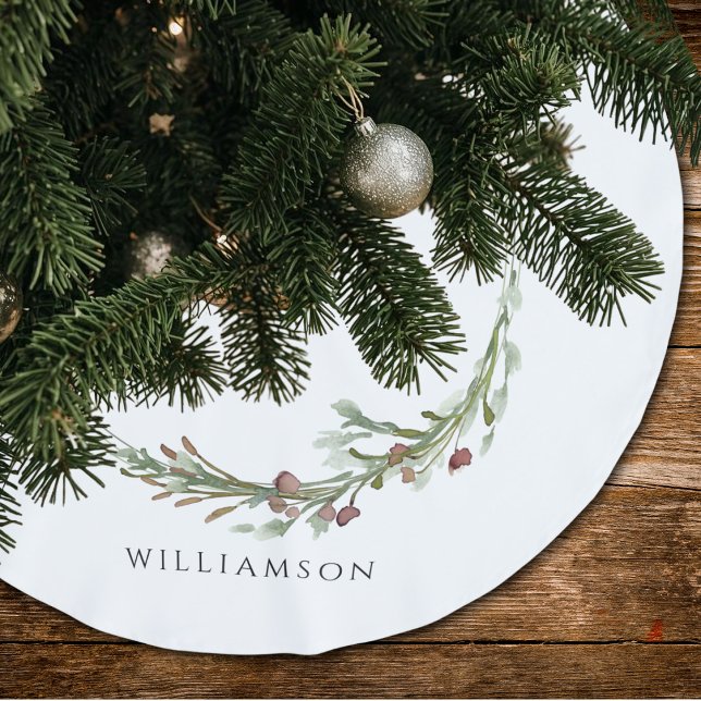 Frohe Weihnachten Minimalistischer Kranz Polyester Weihnachtsbaumdecke (Von Creator hochgeladen)