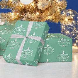Frohe Weihnachten Mint Grün Weihnachten Geschenkpapier
