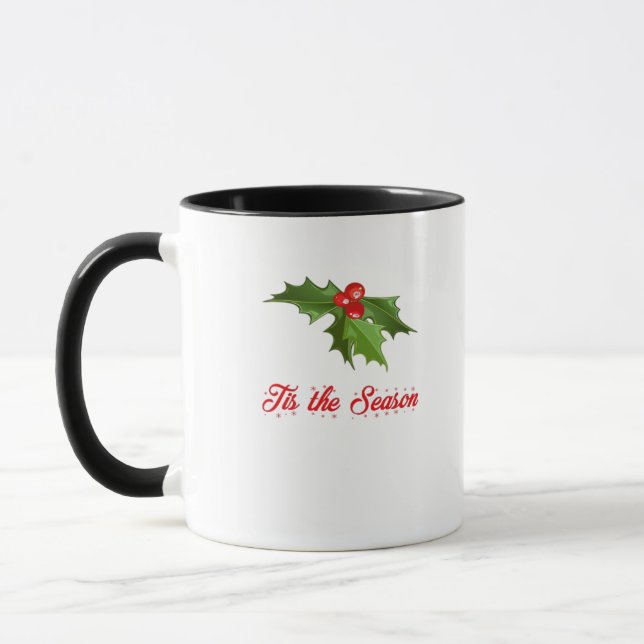 Frohe Weihnachten Mistelzweig Tasse (Links)