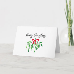 Frohe Weihnachten Mistletoe Happy New Year Festiva Karte