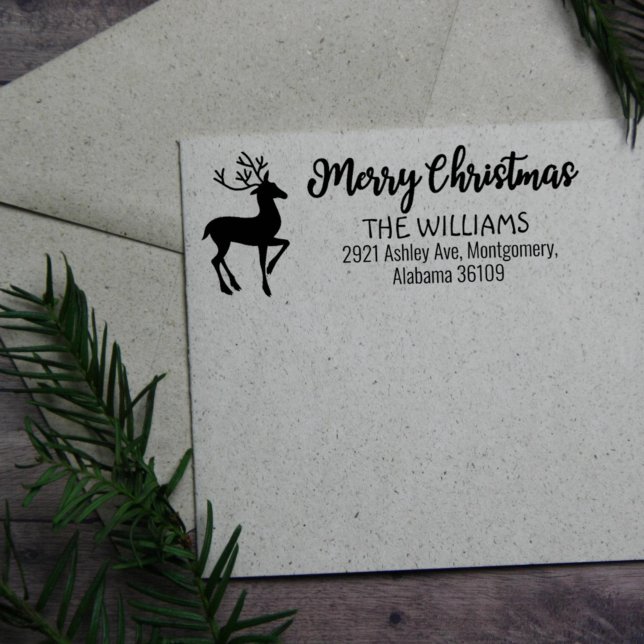 Frohe Weihnachten mit (angepasster) Familienadress Gummistempel (Von Creator hochgeladen)