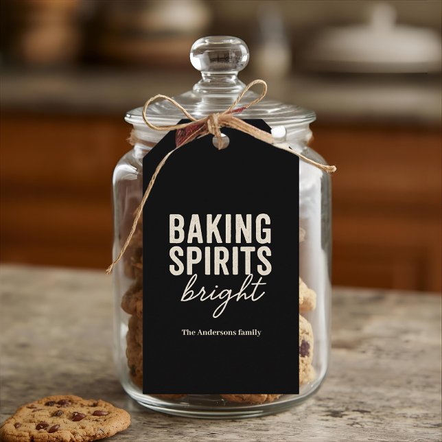 Frohe Weihnachten mit Baking Spirits Bright Geschenkanhänger (Von Creator hochgeladen)