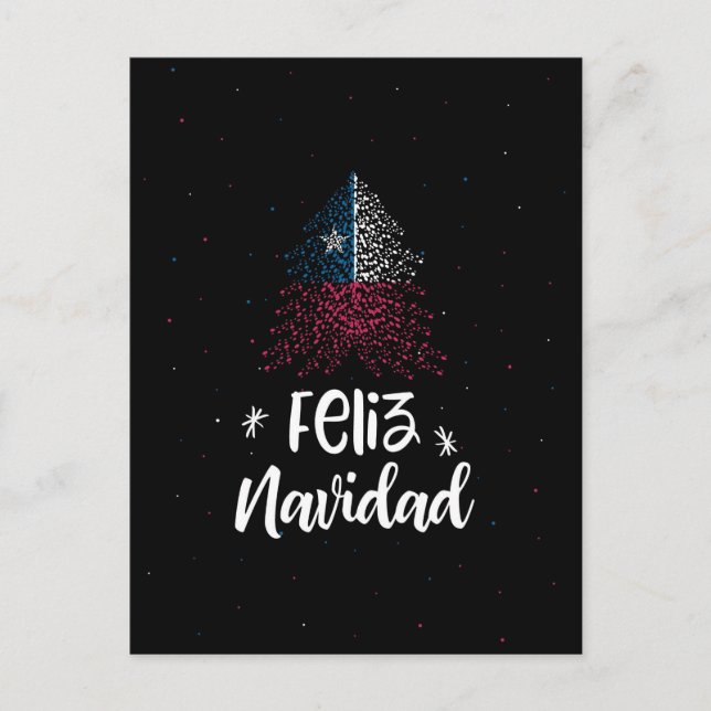 Frohe Weihnachten mit Chile-Flagge (Vorderseite)