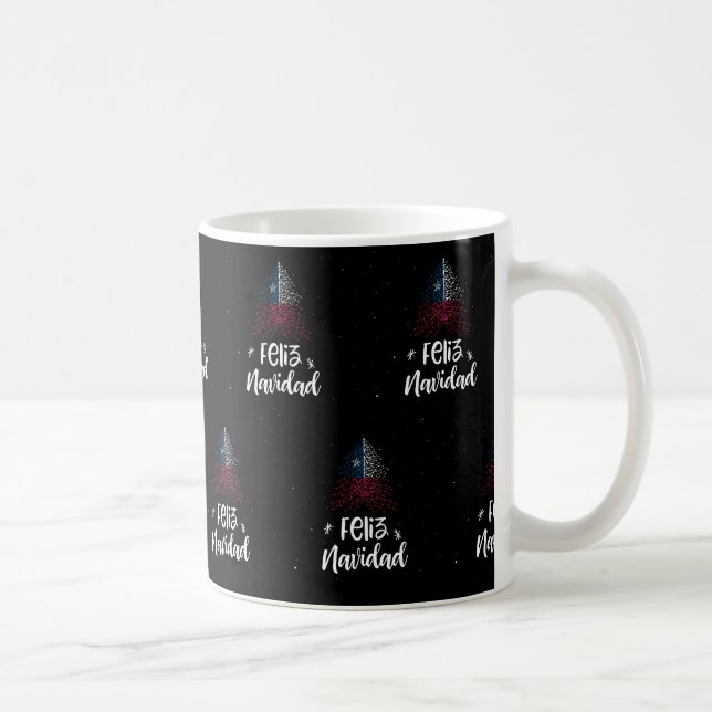 Frohe Weihnachten mit Chile-Flagge Kaffeetasse (Rechts)