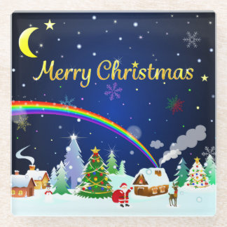 Frohe Weihnachten mit Crescent Moon Glasuntersetzer