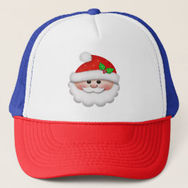 Frohe Weihnachten mit dem Gesicht des Weihnachtsma Truckerkappe