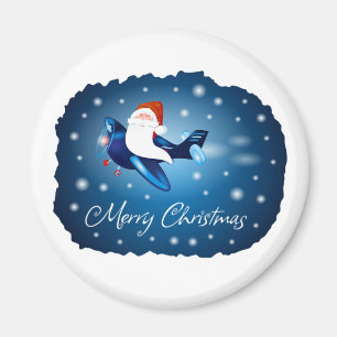 Frohe Weihnachten mit dem Weihnachtsmann Magnet
