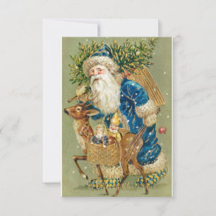 Frohe Weihnachten mit dem Weihnachtsmann und Renti Einladung