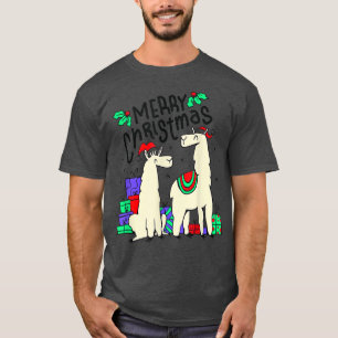 Frohe Weihnachten mit diesem niedlichen Lama, Lama T-Shirt
