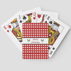 Frohe Weihnachten mit einem Polka Dot Muster Spielkarten