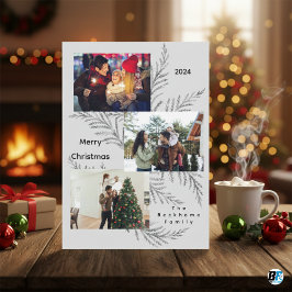 Frohe Weihnachten mit Familienfoto Collage