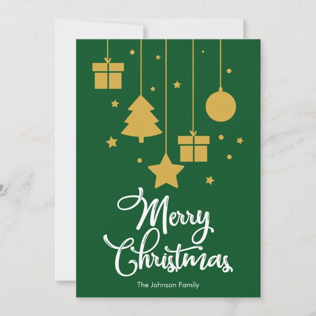 Frohe Weihnachten mit Geschenkgutschein (Vorderseite)