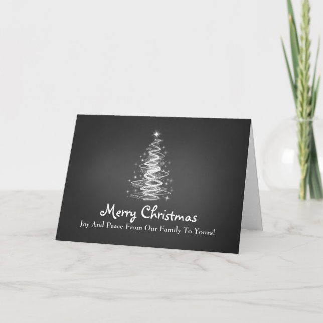 Frohe Weihnachten mit Glitzern in Schwarz (Vorderseite)