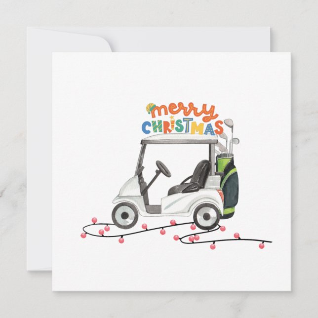 Frohe Weihnachten mit Golf-Taschenwagen für     Go (Vorderseite)