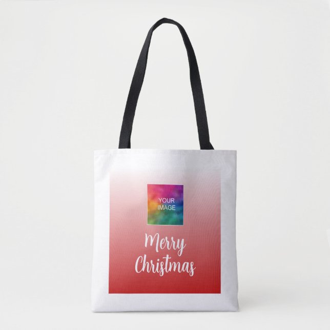 Frohe Weihnachten mit Ihrem Foto oder Logo Schulte Tasche (Vorderseite)