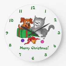 Frohe Weihnachten mit Katze und Hund