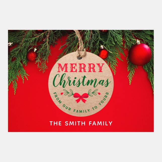 Frohe Weihnachten mit Kraft Tag (Vorderseite)