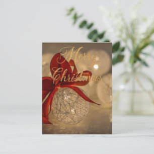 Frohe Weihnachten mit leichten Kugeln Postkarte