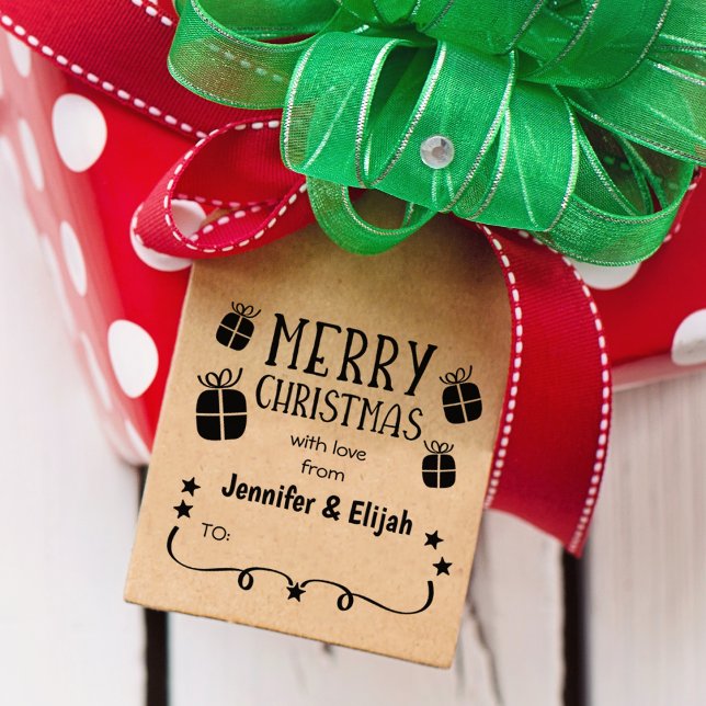 Frohe Weihnachten mit Liebe aus (Zoll) Couple, Gummistempel (Von Creator hochgeladen)