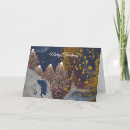 Frohe Weihnachten mit Lit Trees Dankeschön Karte