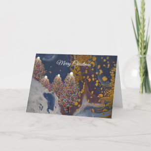 Frohe Weihnachten mit Lit Trees Dankeschön Karte