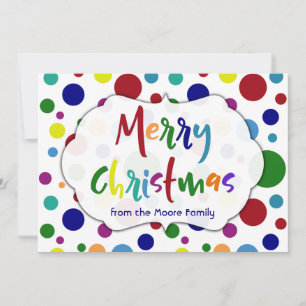 Frohe Weihnachten mit mehrfarbigen Buchstaben und